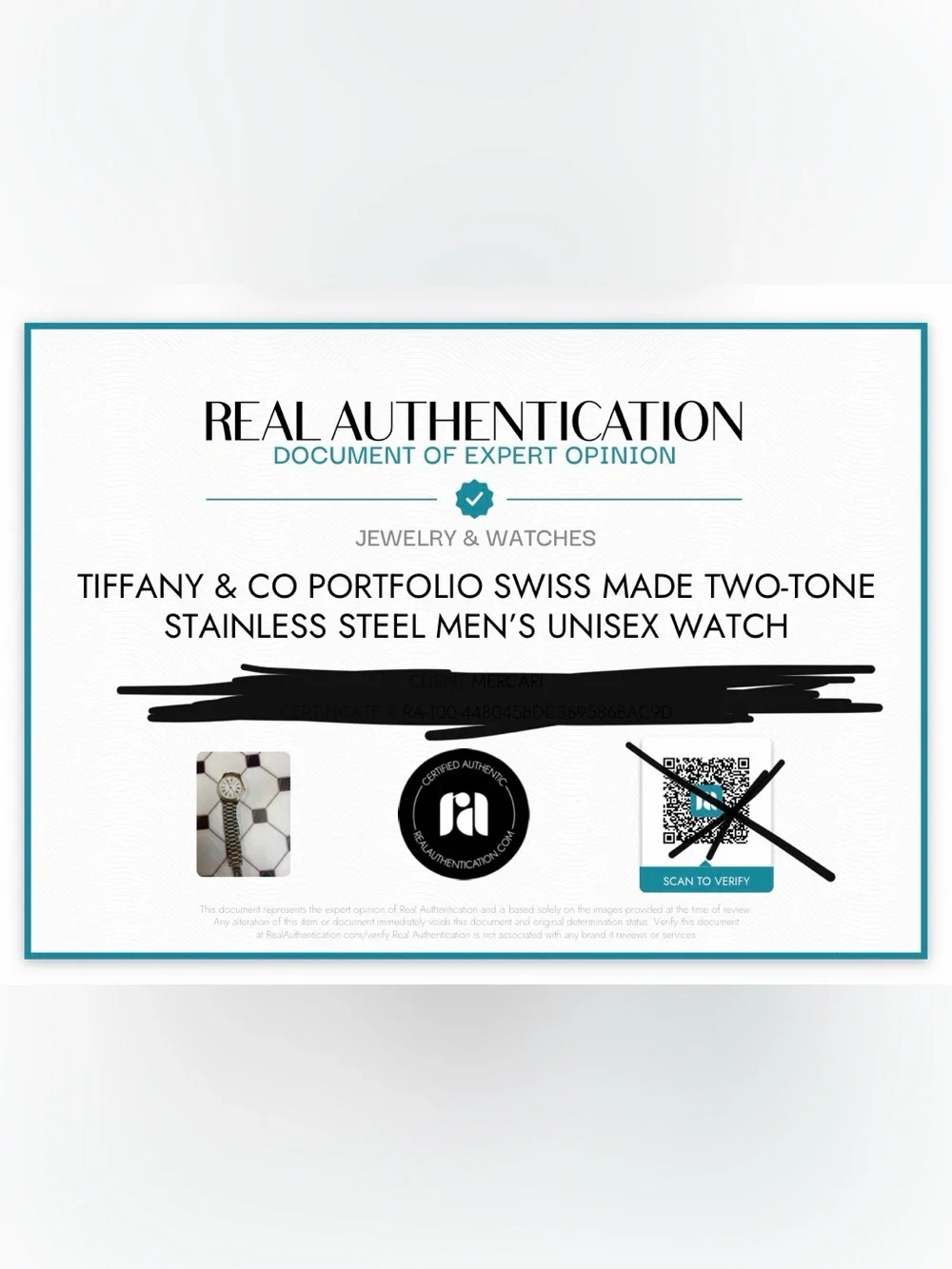 Tiffany & Co Portifino Two-Tone Stainless Watch